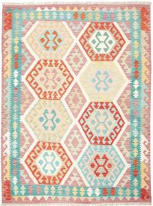 Tappeto Kilim Geometrico Rosa Azzurro 155x209 Cm