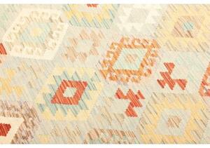 Tappeto Kilim Geometrico Azzurro Chiaro Arancione 150x205 Cm