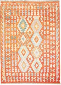 Tappeto Kilim Geometrico Arancione Multicolore 176x240 Cm