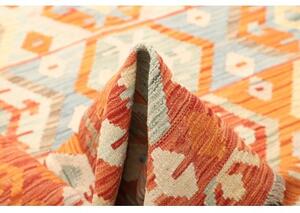 Tappeto Kilim Geometrico Arancione Avorio 173x233 Cm