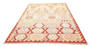 Tappeto Kilim Geometrico Arancione Azzurro 173x234 Cm