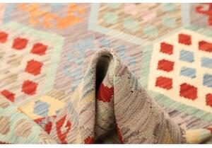 Tappeto Kilim Geometrico Tortora Multicolore 204x304 Cm