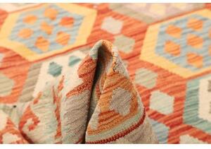 Tappeto Kilim Geometrico Arancione Beige 173x240 Cm