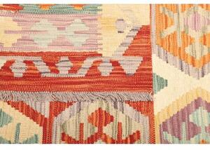 Tappeto Kilim Geometrico Rosso Ruggine Azzurro 169x246 Cm