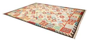 Tappeto Kilim Geometrico Avorio Multicolore 253x347 Cm