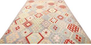 Tappeto Kilim Geometrico Tortora Multicolore 204x304 Cm