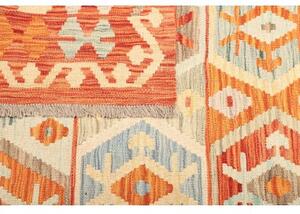Tappeto Kilim Geometrico Arancione Avorio 173x233 Cm