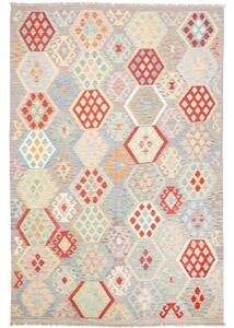 Tappeto Kilim Geometrico Tortora Multicolore 204x304 Cm