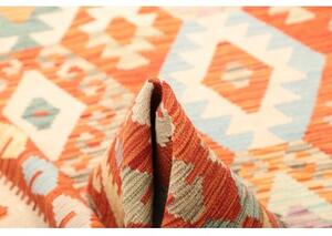 Tappeto Kilim Geometrico Arancione Multicolore 176x240 Cm