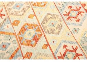 Tappeto Kilim Geometrico Arancione Avorio 173x233 Cm