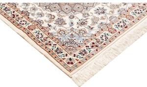 Tappeto Nain 6la Medaglione Floreale Avorio Grigio Corsia 83x445 Cm