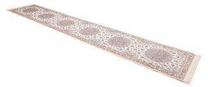 Tappeto Nain 6la Medaglione Floreale Avorio Grigio Corsia 83x445 Cm