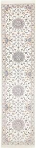 Tappeto Nain 6la Medaglione Floreale Avorio Blu Corsia 87x400 Cm