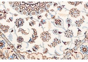 Tappeto Nain 6la Medaglione Floreale Avorio Blu Scuro Corsia 85x400 Cm