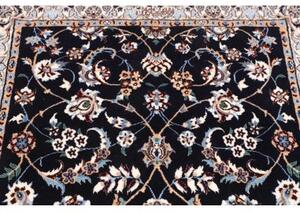Tappeto Nain 6la Floreale Nero Avorio Corsia 85x612 Cm