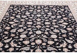 Tappeto Nain 6la Floreale Blu Scuro Avorio 260x310 Cm