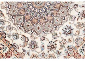Tappeto Nain 6la Medaglione Floreale Avorio Grigio Corsia 83x445 Cm