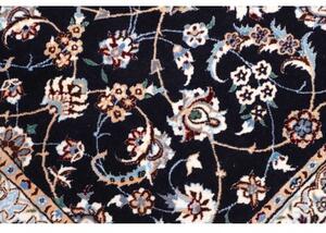 Tappeto Nain 6la Floreale Nero Avorio Corsia 85x612 Cm