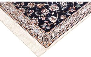 Tappeto Nain 6la Floreale Nero Avorio Corsia 85x612 Cm