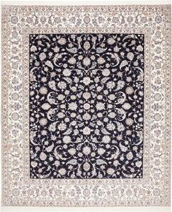 Tappeto Nain 6la Floreale Blu Scuro Avorio 260x310 Cm