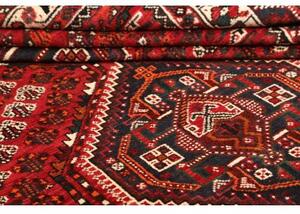 Tappeto Shiraz Stilizzato Rosso Blu Scuro 210x297 Cm