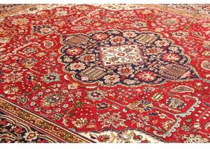 Tappeto Tabriz Stilizzato Rosso Blu Scuro 256x338 Cm
