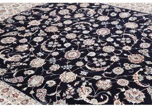Tappeto Nain 6la Floreale Blu Scuro Avorio 253x306 Cm