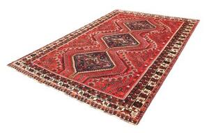Tappeto Shiraz Geometrico Rosso Blu Scuro 205x293 Cm