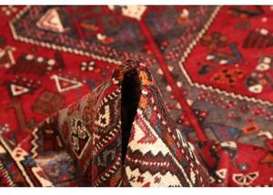 Tappeto Shiraz Stilizzato Rosso Marrone 214x302 Cm