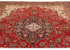 Tappeto Tabriz Stilizzato Rosso Blu Scuro 256x338 Cm