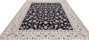 Tappeto Nain 6la Floreale Blu Scuro Avorio 253x306 Cm