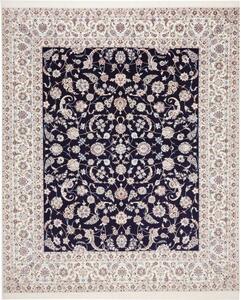 Tappeto Nain 6la Floreale Blu Scuro Avorio 253x306 Cm