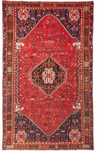 Tappeto Shiraz Stilizzato Rosso Blu Scuro 160x260 Cm