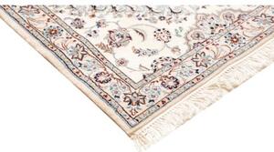 Tappeto Nain 6la Medaglione Floreale Avorio Blu Corsia 82x415 Cm
