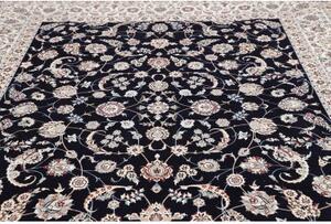 Tappeto Nain 6la Floreale Blu Scuro Avorio 253x306 Cm