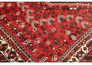 Tappeto Shiraz Stilizzato Rosso Blu Scuro 210x297 Cm