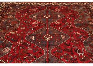 Tappeto Shiraz Stilizzato Rosso Marrone 214x302 Cm