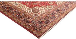 Tappeto Tabriz Medaglione Floreale Rosso Blu Scuro 247x358 Cm