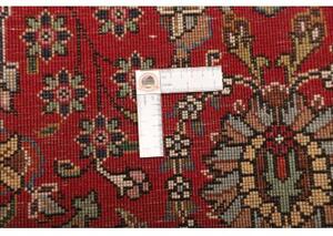 Tappeto Tabriz Medaglione Floreale Rosso Blu Scuro 247x358 Cm