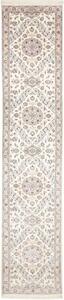 Tappeto Nain 6la Medaglione Floreale Avorio Blu Corsia 82x415 Cm