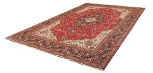 Tappeto Tabriz Medaglione Floreale Rosso Blu Scuro 247x358 Cm