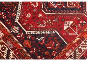 Tappeto Shiraz Geometrico Rosso Blu Scuro 220x290 Cm