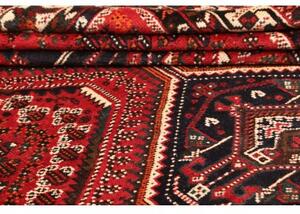 Tappeto Shiraz Geometrico Rosso Blu Scuro 205x293 Cm