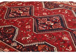 Tappeto Shiraz Geometrico Rosso Blu Scuro 220x290 Cm
