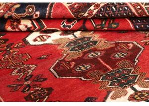 Tappeto Shiraz Stilizzato Rosso Blu Scuro 163x260 Cm