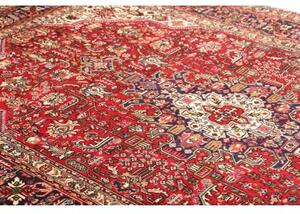 Tappeto Tabriz Stilizzato Rosso Blu Scuro 205x315 Cm