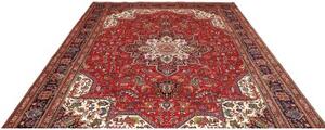 Tappeto Tabriz Stilizzato Rosso Blu Scuro 255x347 Cm