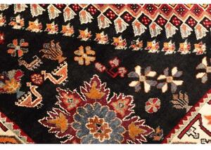 Tappeto Shiraz Stilizzato Rosso Scuro Blu Notte 183x260 Cm