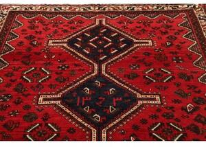 Tappeto Shiraz Stilizzato Rosso Blu Scuro 170x248 Cm