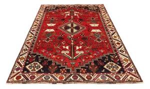 Tappeto Shiraz Figurativo Rosso Blu Scuro 175x260 Cm